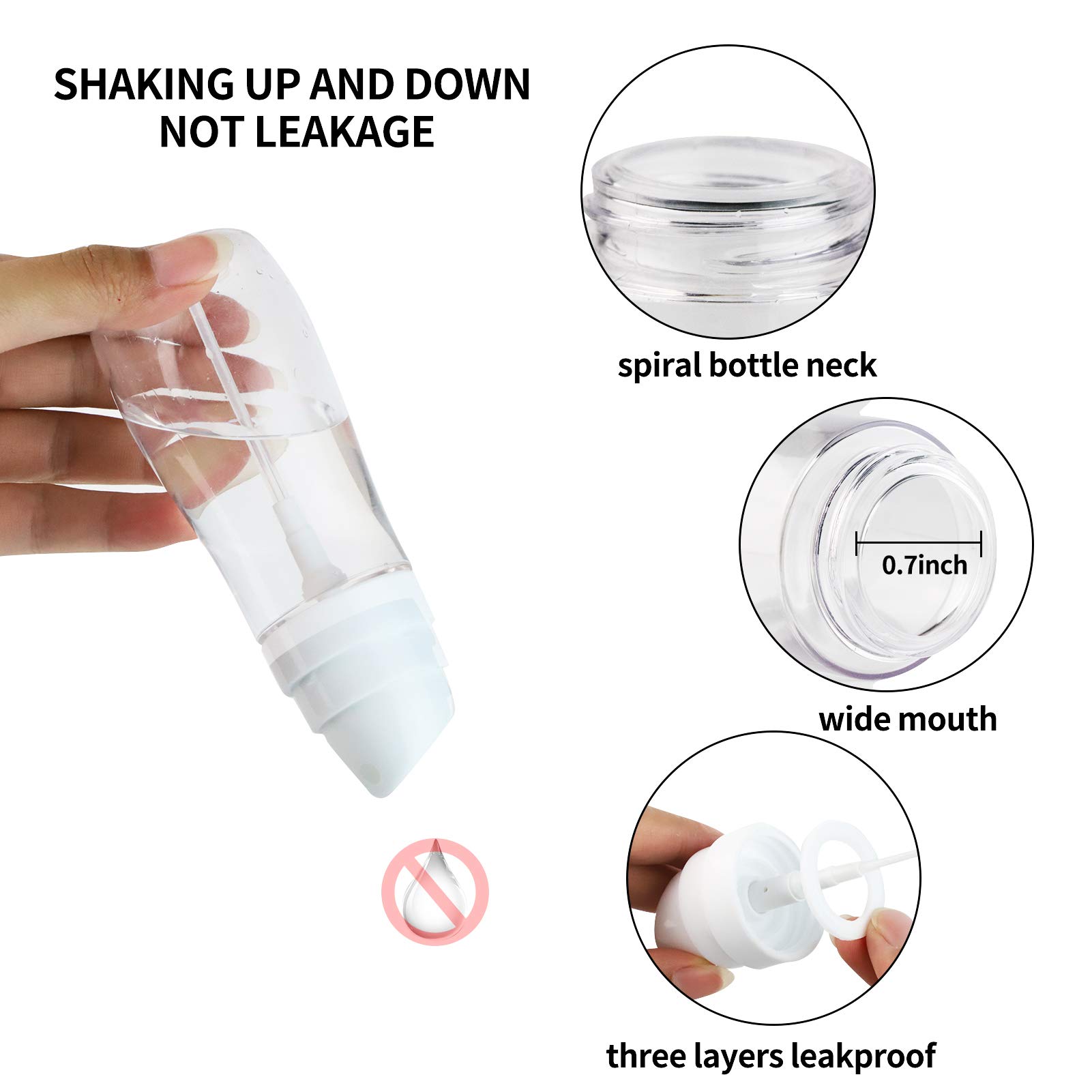 Small Spray Bottle with Fine Mist, 2 Pack 3.4oz/100ml Travel Spray Bottles for Hair and Face, Refillable Spray Bottles for Cleaning Solutions, Perfume, Liquid Cosmetics, Essential Oils TSA Approved