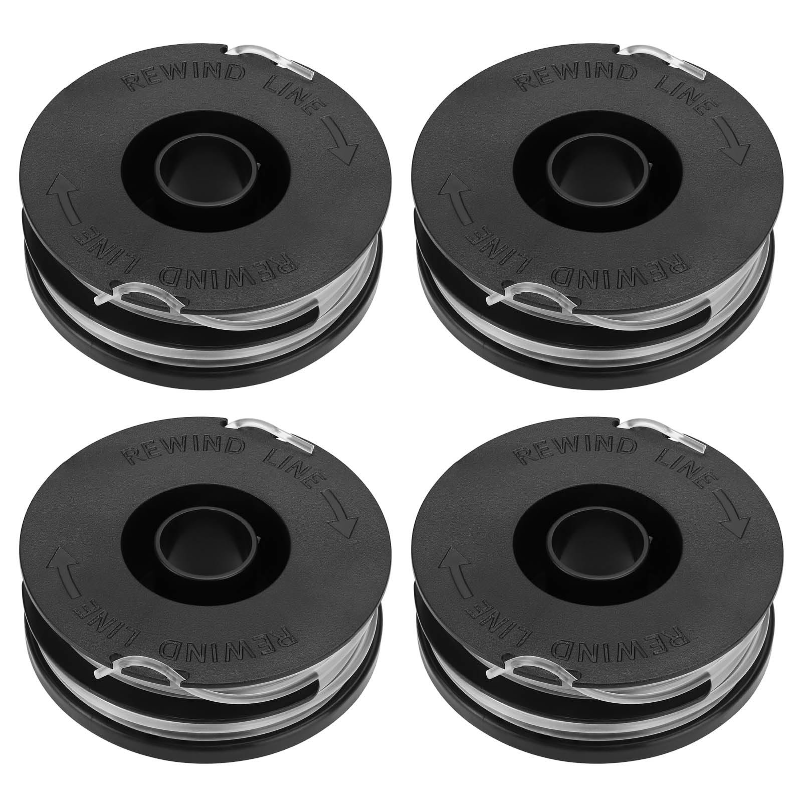 ECSiNG 4Pcs Spool and Trimmer Line Compatible with Spear & Jackson Grass Strimmer Trimmer S6030ET Autofeed Spools Replacement Grass Trimmer String Trimmers Refills