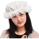 BLESSUME White Women's Mob Cap Colonial Mob Hat Costume Accessory