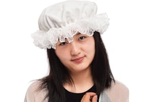 BLESSUME White Women's Mob Cap Colonial Mob Hat Costume Accessory