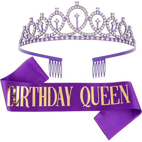 CIEHER 50. Geburtstag Tiara & Stirnband – Strass-Band Für Frauen, Verstellbar, Perfekt Für Geburtstagsfeiern