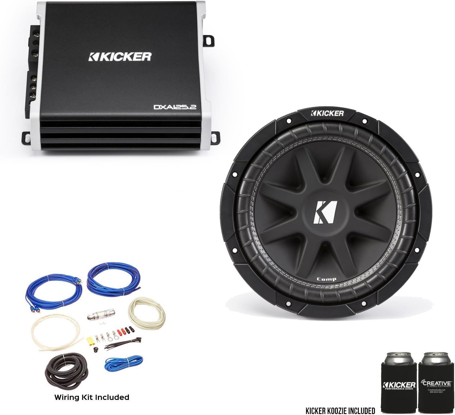 kicker 10 inch sub with built in amp