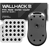 Wallhack PTFE Dot Silent Mouse Skates | Premium Universal Skates for Gaming Mice | Ultra-Smooth Glide on Cloth &amp; Glass Pads | Customize Speed &amp; Control | Fast, Easy to Apply | Black 7mm x 7mm