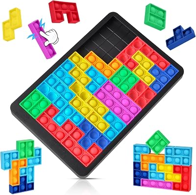 Ainiv Pop Puzzle Push It Fidget Toy Silicone Brain Teaser Game
