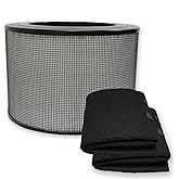 PUREBURG 24000 Replacement Filter Set Compatible with Honeywell 50250-S & Kaz 50255 50255-HD Air Purifiers,H13 HEPA Activated Carbon Pre-Filters Air Clean Dust VOCs