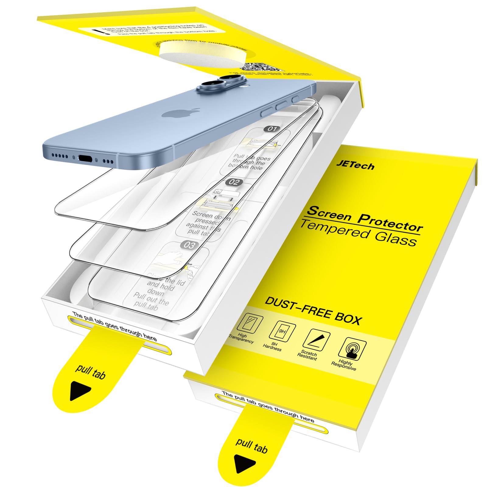 Screen Protector for iPhone 17 / 17 Air / 17 Pro / 17 Pro Max, One-Step Install