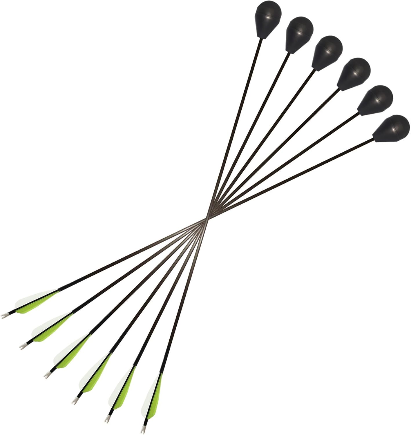 WOARCHERY Round Foam Tip Safe Combat Archery LARP Arrow (Pack of 6) (34): Sports & Outdoors