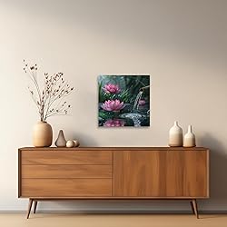 ZXHYWYM Zen Canvas Wall Art Lotus Flower Picture
