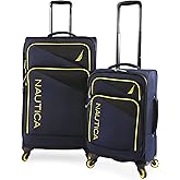 NAUTICA Emry 2pc Softside Luggage Set, Navy Yellow