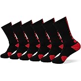 VNG Cushioned Athletic Crew Socks for Men Sizes 9-12, Light Compression Secure Fit Moisture-Wicking Sports Performance