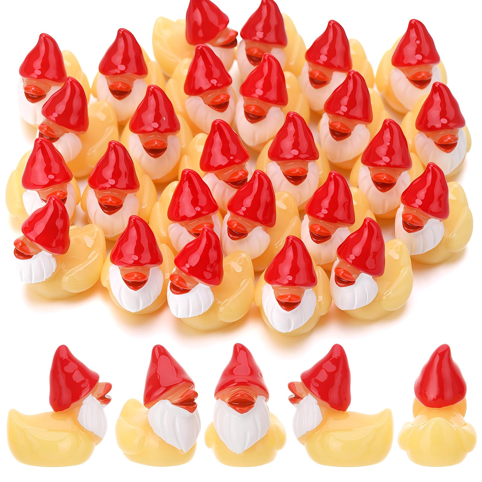 GSrenyu 50 Pcs Mini Resin Gnome Plastic Figure Toys,Mini Resin Dwarf Toys Figures Charms for Aquarium Landscape Dollhouse Decor Fairy Garden