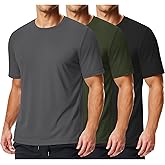 COOFANDY 3 Pack Men's Athletic T-Shirts Short Sleeve - Quick Dry Moisture Wicking Workout Shirts for Running, Gym, Casual