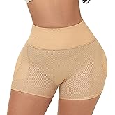 Lu's Chic Women's Padded Shapewear Shorts Hip Padding Lifter Panties Mesh Body Shaper Shorts Shapewear