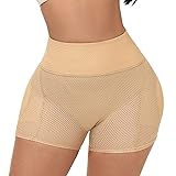 Lu's Chic Women's Padded Shapewear Shorts Mesh Hip