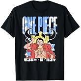 One Piece Anime Luffy Elbaph Star with Blue Sky Pirate T-Shirt