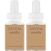 Pura x Studio McGee Home Scent Refill - Smart Air Diffuser - Up to 120-Hours of Luxury Fragrance per Refill - Home Essential - Clean & Safe Diffuser Fragrance - 2 Pack, Santal Vanilla