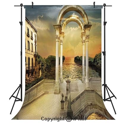 Amazon Com Fantasy Photography Backdrops Surreal Bridge Gateway