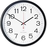 Universal One Accurate Indoor/Outdoor Clock, Atomic, 13 1/2", Black (10417)