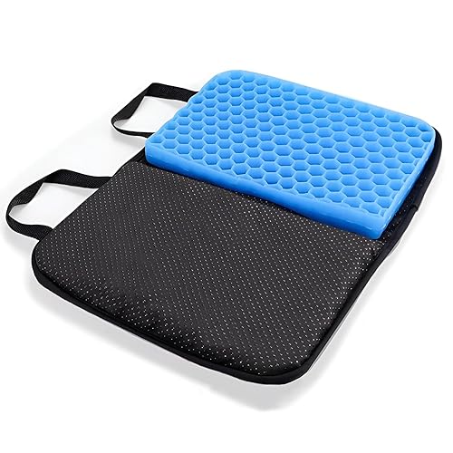 Wheelchair Cushion,Gel Seat Cushion,Foldable Honeycomb Heaven Cushion for Long Sitting,Office Desk Chair,Hip Pressure Sore Relief,Travel,Airplane,Car Driving,Elderly,Computer Gaming Chair (Square-M)