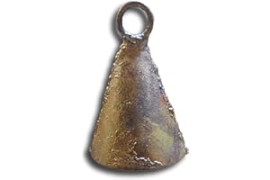 India Arts One Dozen 2-Inch High Cone Shaped Tin Wedding Bells with Metal Striker