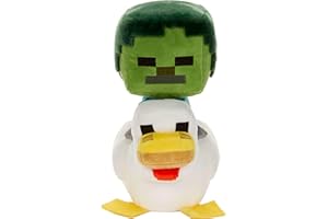 Minecraft Peluche Zombie Poulet Jockey 20,3 cm Poupée douce inspirée du personnage du jeu vidéo