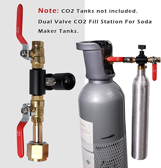 Amazon Com Soda Stream Refill Adapter Co2 Refill Adapter Cylinder Fill Station Connector For Filling Soda Maker Sodastream Tank Bottle Cga3 G1 2 Kitchen Dining