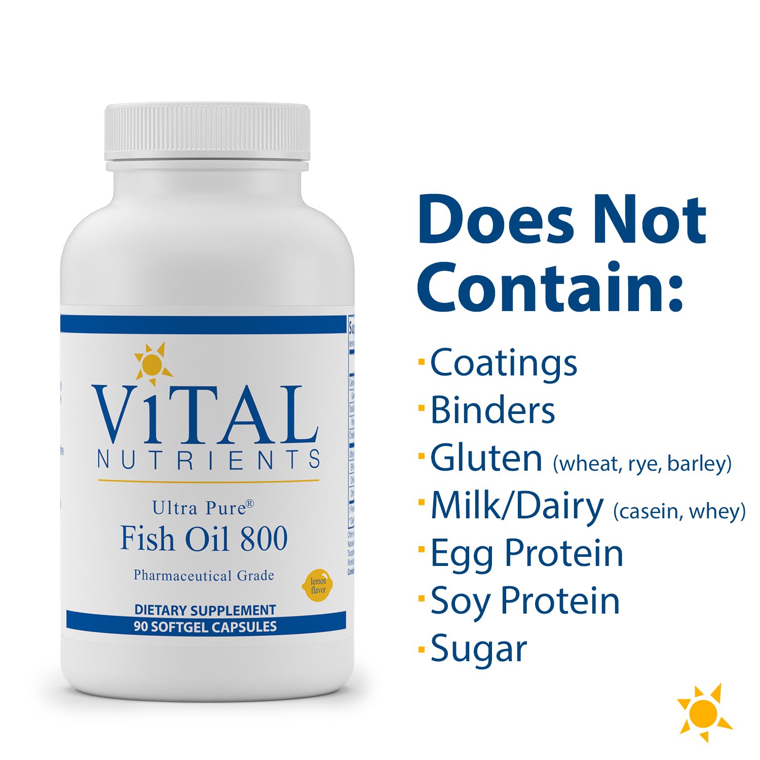 Vital Nutrients Ultra Pure Fish Oil 800 (Pharmaceutical Grade) Hi