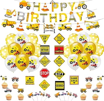 Amazon Com Construction Birthday Party Supplies For Kids