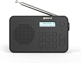 groov e Madrid Rechargeable DAB FM Radio Bluetooth Alarm Clock LCD view 2