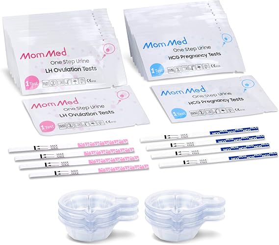MOMMED Ovulation Kit HCG15LH40, 15 Pregnancy Tests & 40 Ovulation Test