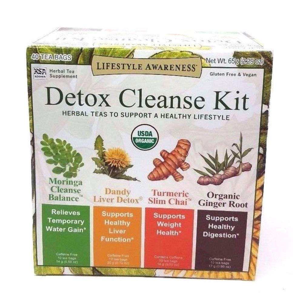 Lifestyle Awareness Detox Cleanse Kit, Herbal Teas to Support a Healthy