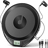 Portable CD Player with Headphones KOVCDVI CD Player Portable for Car with Anti-Skip &amp; Shockproof,CD Discman with LCD Display,AUX Cable and Earphone for Sport Home Outdoor
