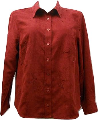 plus size red button down shirt