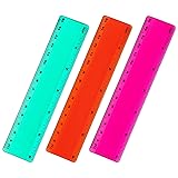 ZZTX Color Plastic Ruler Straight Ruler Assorted