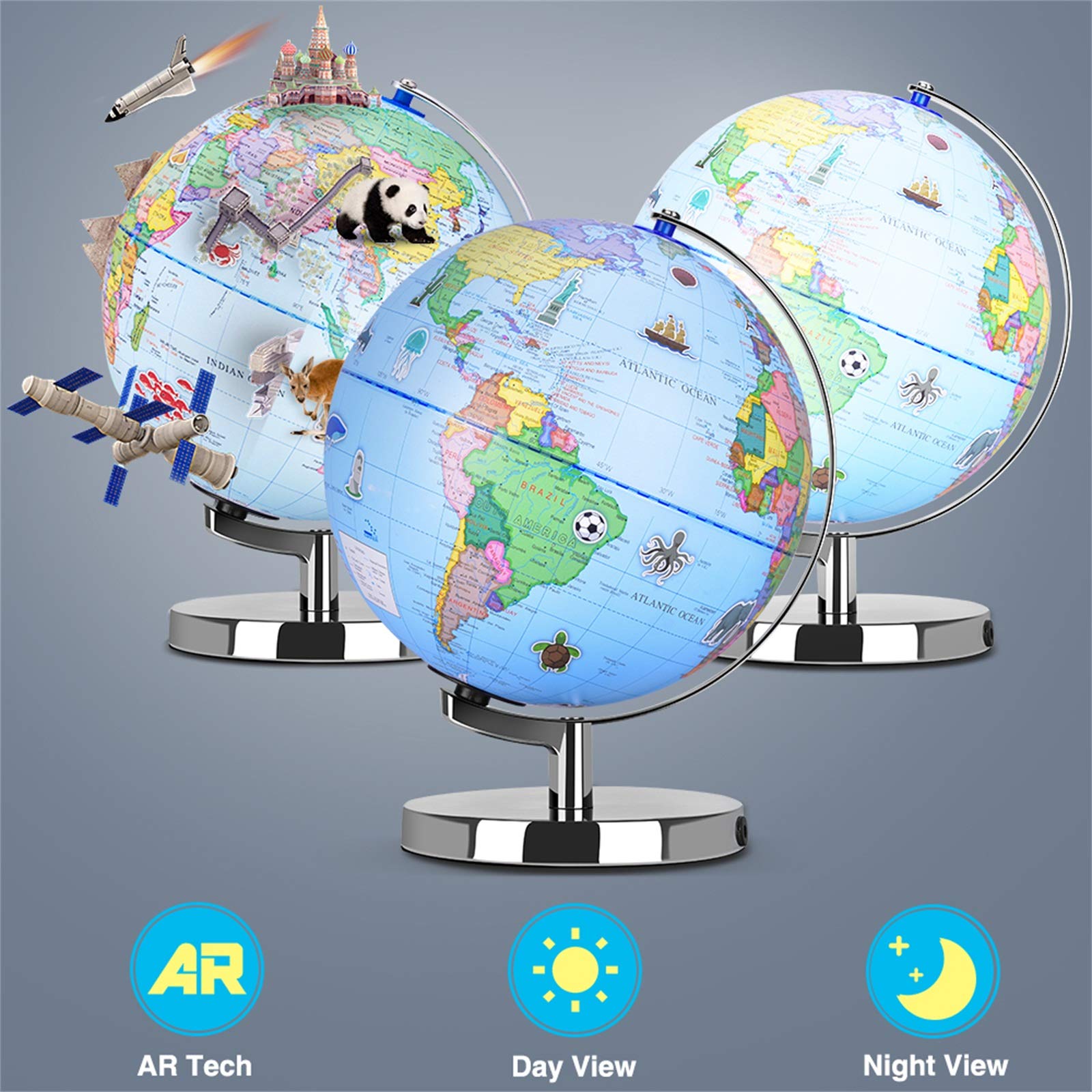 Smart Globe Augmented Reality Educational World Geography, AR App