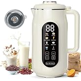 42oz Nut Milk Maker Machine, IMD Screen Almond Milk Maker, 10 in 1 Soy Milk Maker with Self-Cleaning, Delay Start, Keep Warm, Boil Water