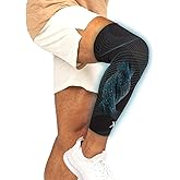 NUFABRX Medicine-Infused Pain Relieving Leg Compression Sleeve for Men and Women with Leg/Knee Pain, Arthritis, Tendonitis, and Calf Cramps