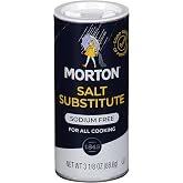 Morton Salt Substitute, Sodium Free Salt, 3.125 Ounce (Pack of 1) | Sodium Free Salt Substitute, no sodium salt, consult a physician before using, salt crystals