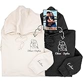 Parahouse Luxury Personalized Embroidered Sweatshirt Hoodie For Couple, Custom Sweatshirt With Photo Design Your Own, Custom Gift For His Her, Gift For Valentine