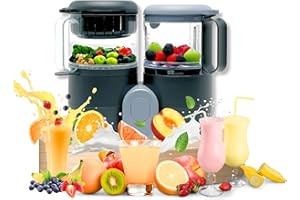 GOODSCIOUS Baby Food Maker Steamer and Blender - Multifunction Baby Food Processor and Steamer w/Blender, Defrosting & Reheating - Use as Puree Maker and Grinder Machine for Feeding Set Essentials (2 Liters)