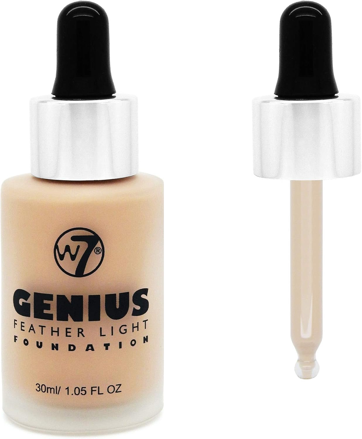 W7 Genius Foundation Sand Beige 30 ml, Sand-beige, 30 ml (Pack of 1)