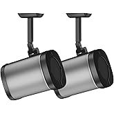 notiela Pair of Angle Adjustable Speaker Wall Mount for Sonos One, One SL, Play 1 Ceiling Mount for Sonos One SL Wall Bracket Black, Support Wall & Ceiling Optional Mounting Ways