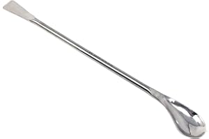 SCIENTIFIC LABWARES Stainless Steel Double Ended Square & Lab Spoon Sampler Lab Spatula 7″ Length (Right Angled)