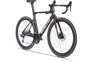 KOOTU Carbon Road Bike, Full Carbon Fiber Disc Brake Lightweight Racing Bicycle with 105 R7120 24 Speed Groupset and Hydraulic Disc Brake for Adult