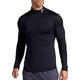 Head Men's Long Sleeve Training Mock Neck Top, Standard Fit, Stretchy Midweight Material