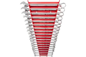 TEKTON Combination Wrench Set with Rack, 19-Piece (6-24 mm) | WCB91202