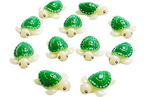 X Hot Popcorn 30 PCS Mini Turtles Green Miniature Turtle Figurines Sea Turtle Figures Ocean Animal Figurines for Fairy Garden Mini Tortoise Micro Landscape Decor Ornament