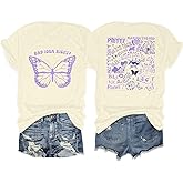 Bad Idea Right Shirts Women Butterfly Shirts Vintage Album Tshirts Music Merch Tee Concert Tour T-shirt