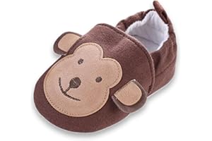 Anproity Newborn Slippers Infant Baby Boys Girls First Walkers Shoes Comfortable Soft Soles Slip-Resistant Crib Sock Shoes House Indoor