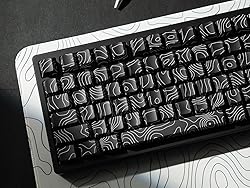 dagaladoo PBT keycaps Set,Black keycaps 60 75